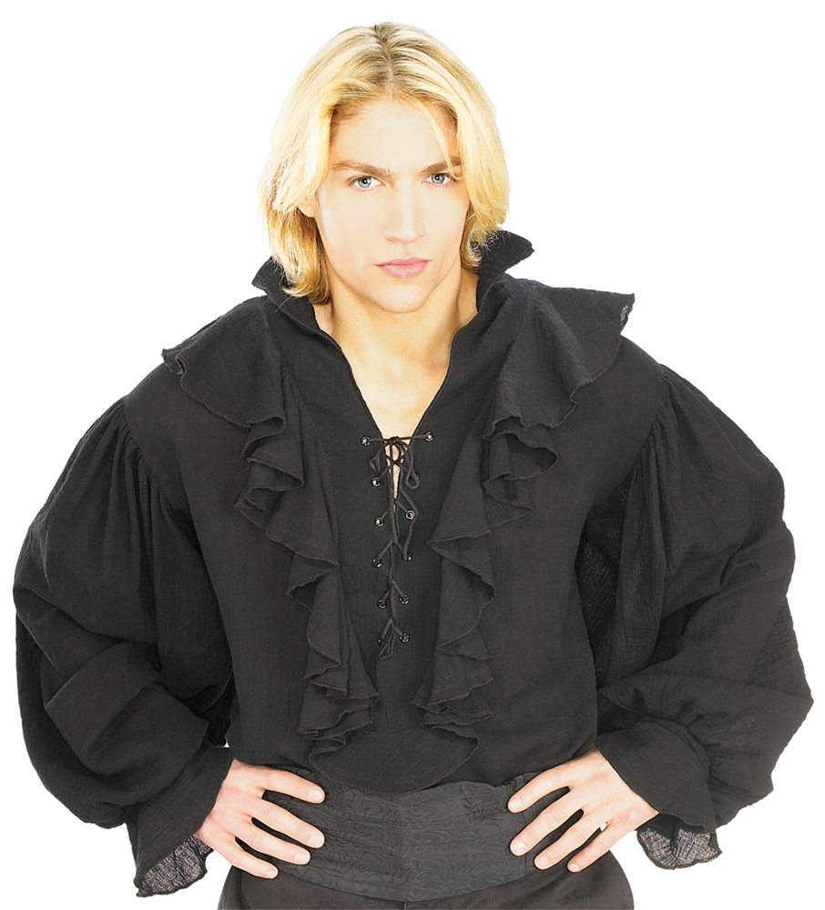 Picture of Black Pirate Shirt Adult Mens Costume