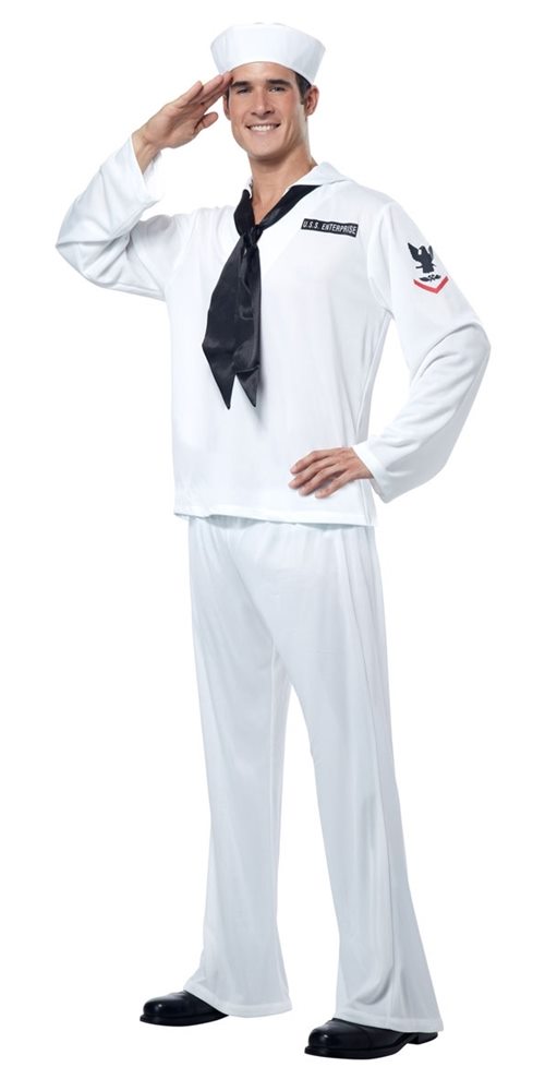 Picture of Retro White Navy Sailor Adult Mens Costume