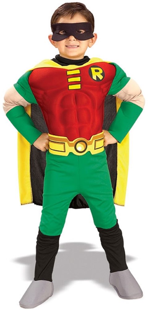 Picture of Teen Titans Robin Deluxe Muscle Chest Toddler Costume