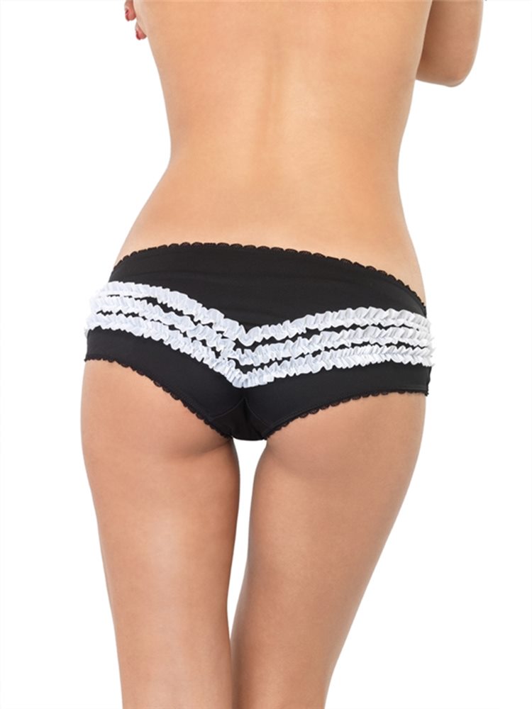 Picture of Ruffle Short Panty Black and White