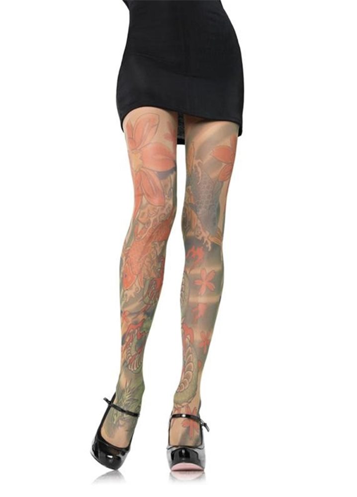 Picture of Tattoo Print Pantyhose