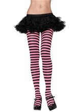 Picture of Black and Pink Striped Tights