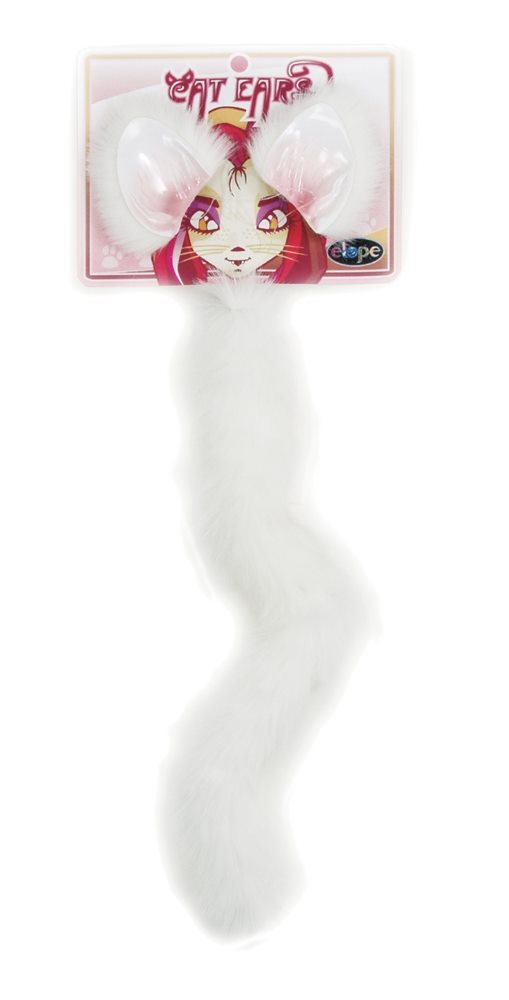 Picture of White Cat Ears & Tail