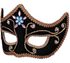 Picture of Deluxe Black Mardi Gras Adult Mask