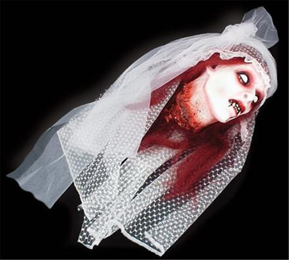 Picture of Vampire Bride Cut Off Head Hanging Prop