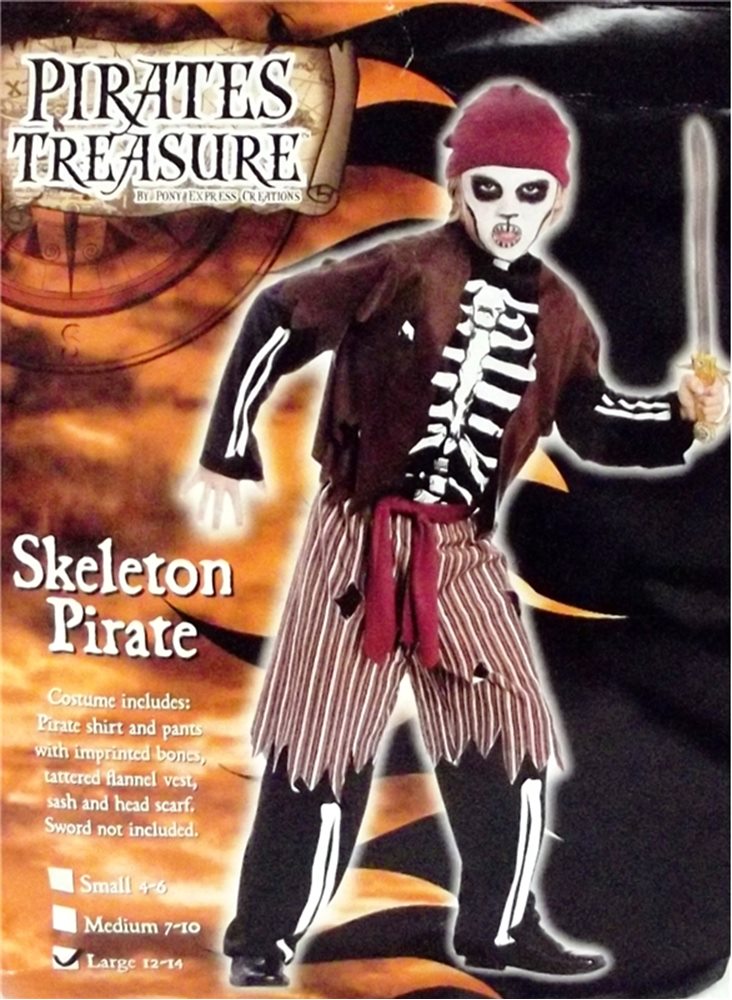 Picture of Skeleton Pirate Child Costume