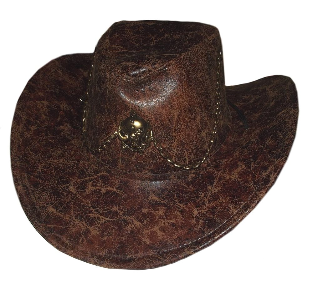 Picture of Brown Cowboy Hat with Chain