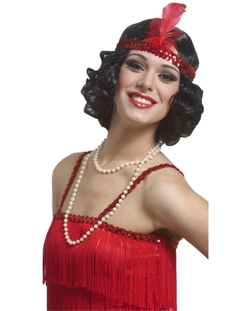 Picture of Curly Flapper Wig with Headband