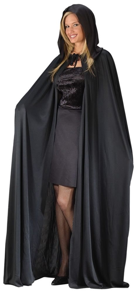 Picture of Black Hooded Adult Unisex Cape