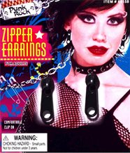 Picture of 80s Black Zipper Earrings