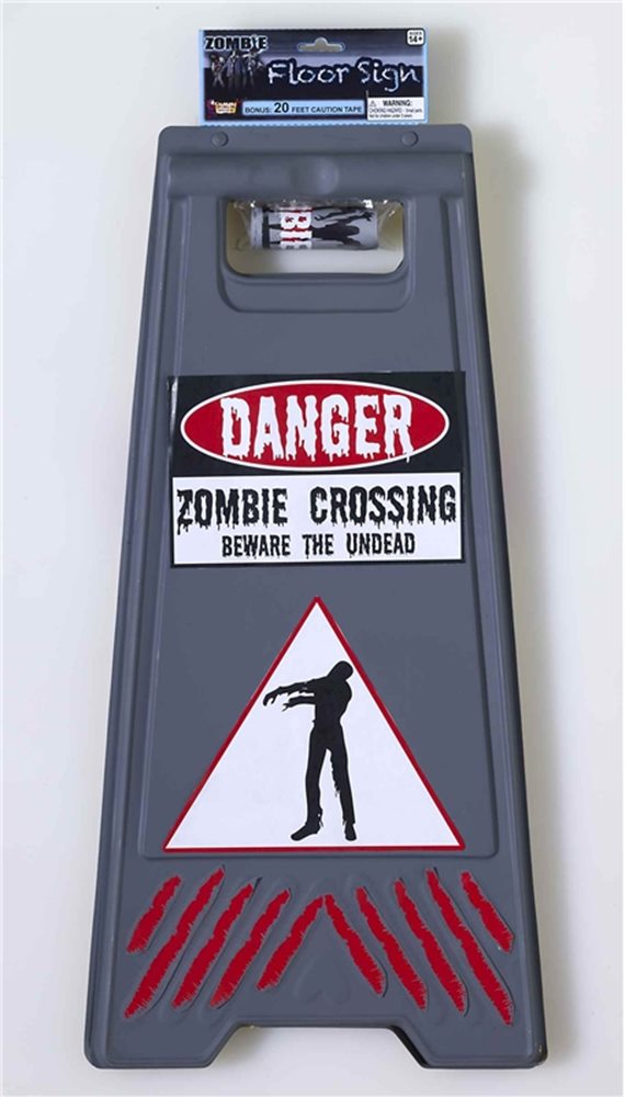 Picture of Zombie Crossing Sign and Tape