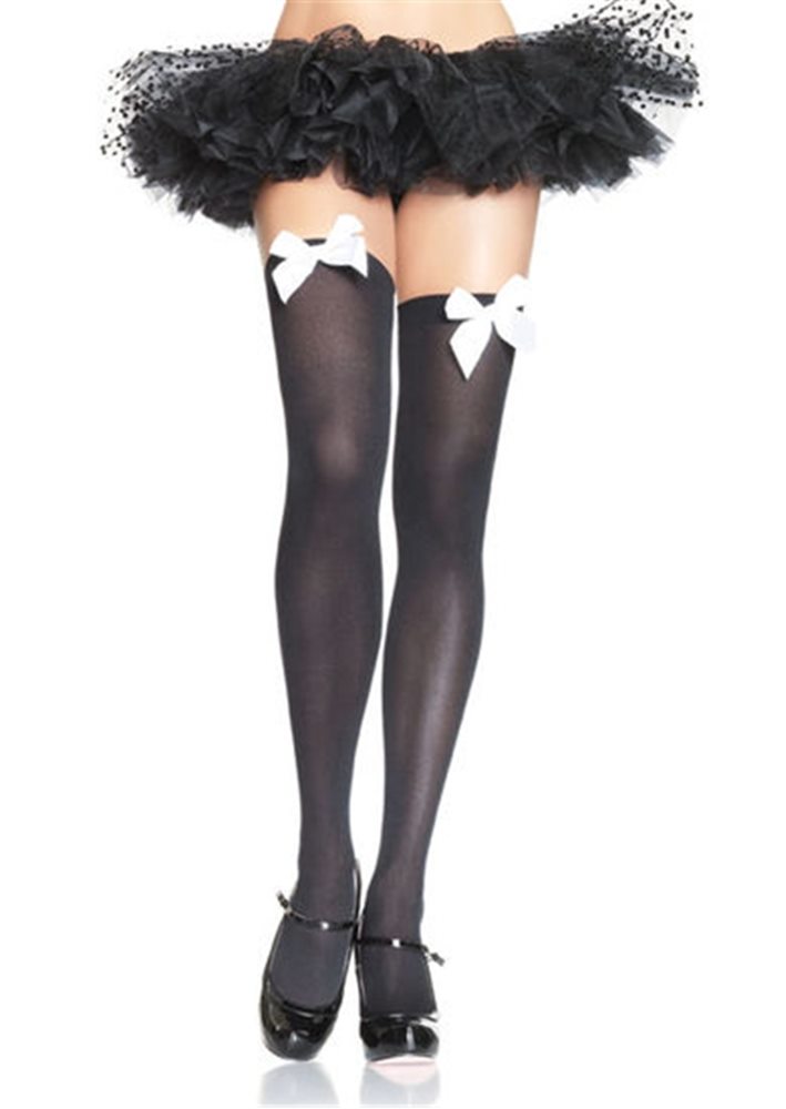 Picture of Thigh High Stockings With Bow Accent