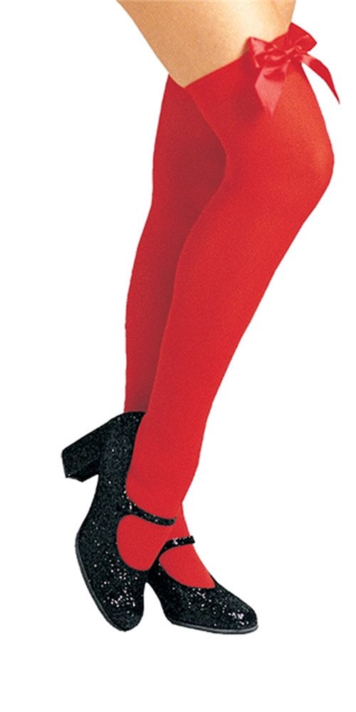 Picture of Red Thigh Highs with Red Bow