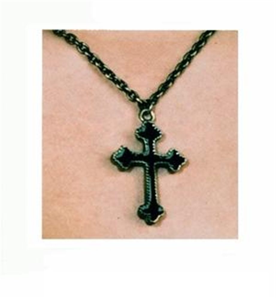 Picture of Cross Necklace Gold/Black