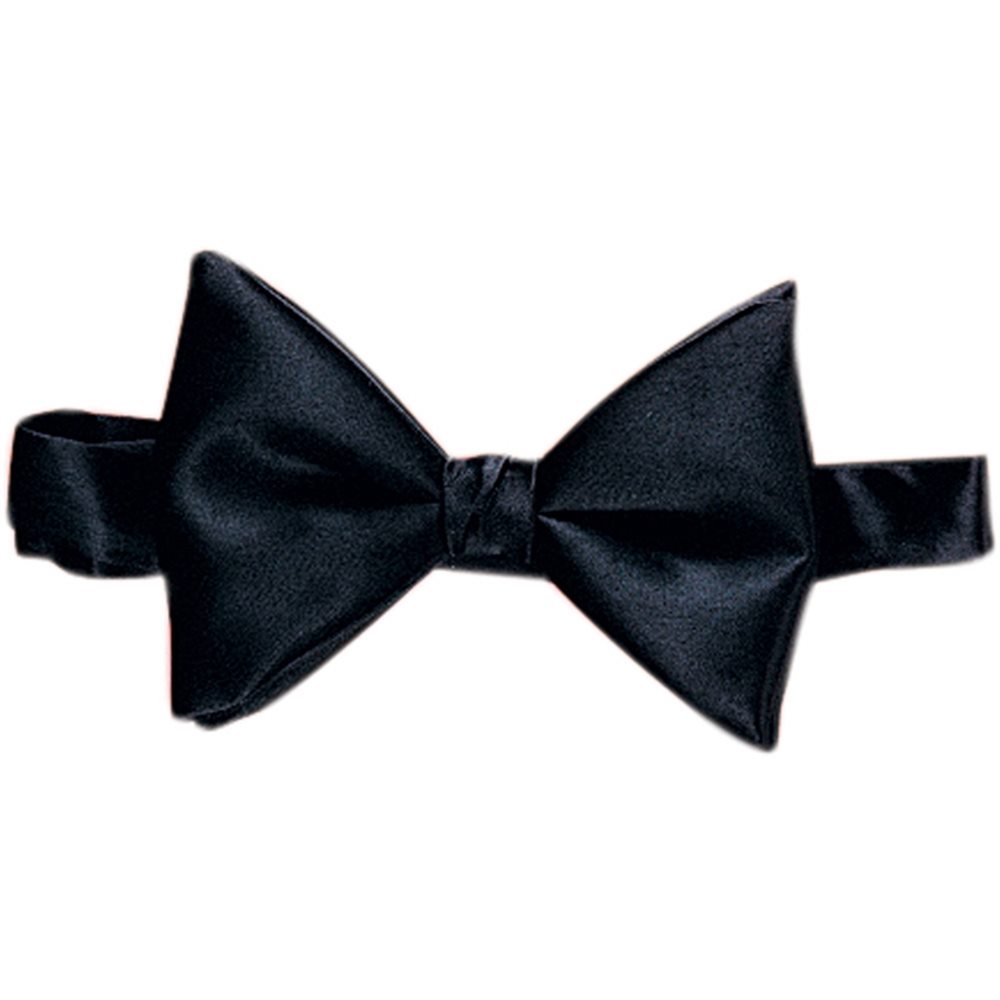 Picture of Black Satin Bow Tie Clip