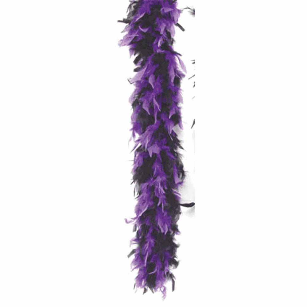 Picture of Purple and Black Feather Boa