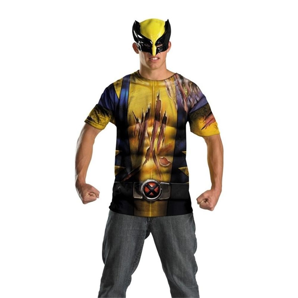 Picture of Wolverine T-Shirt and Mask Plus Size Adult Mens Costume