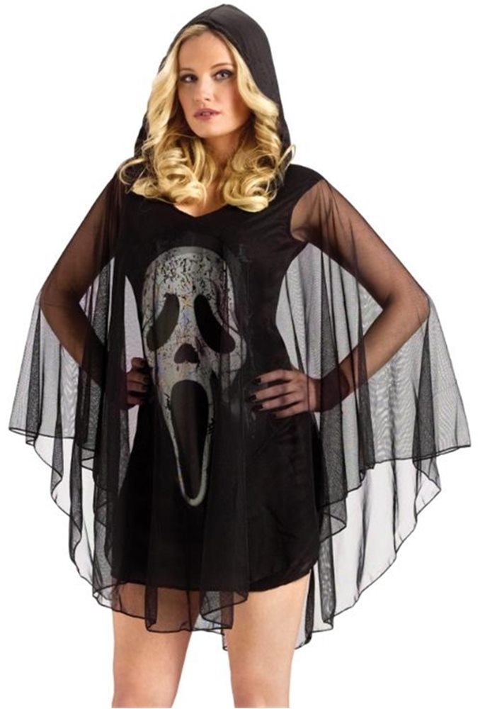 Picture of Scream Ghost Face Sexy Poncho Adult Costume