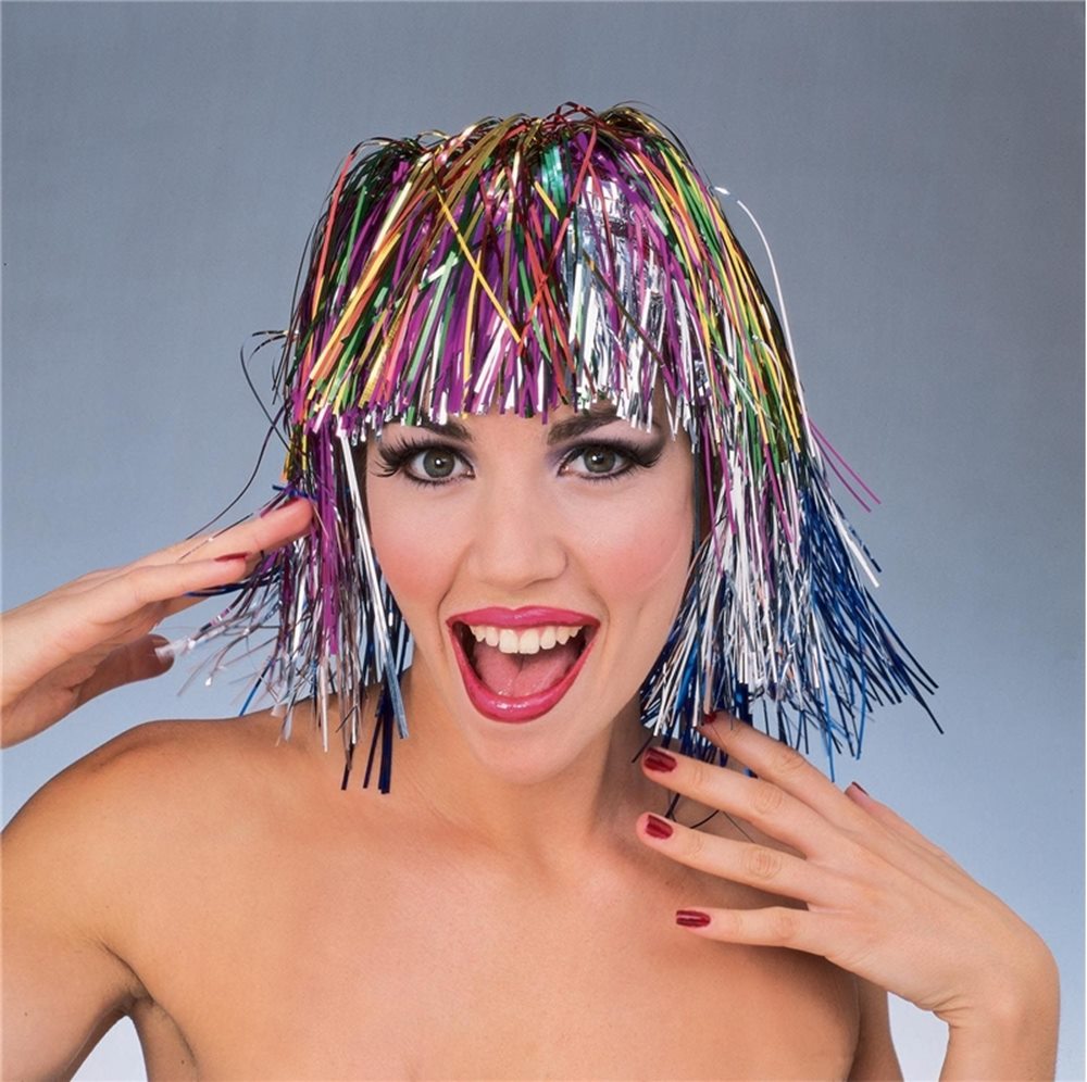 Picture of Multi Short Tinsel Wig