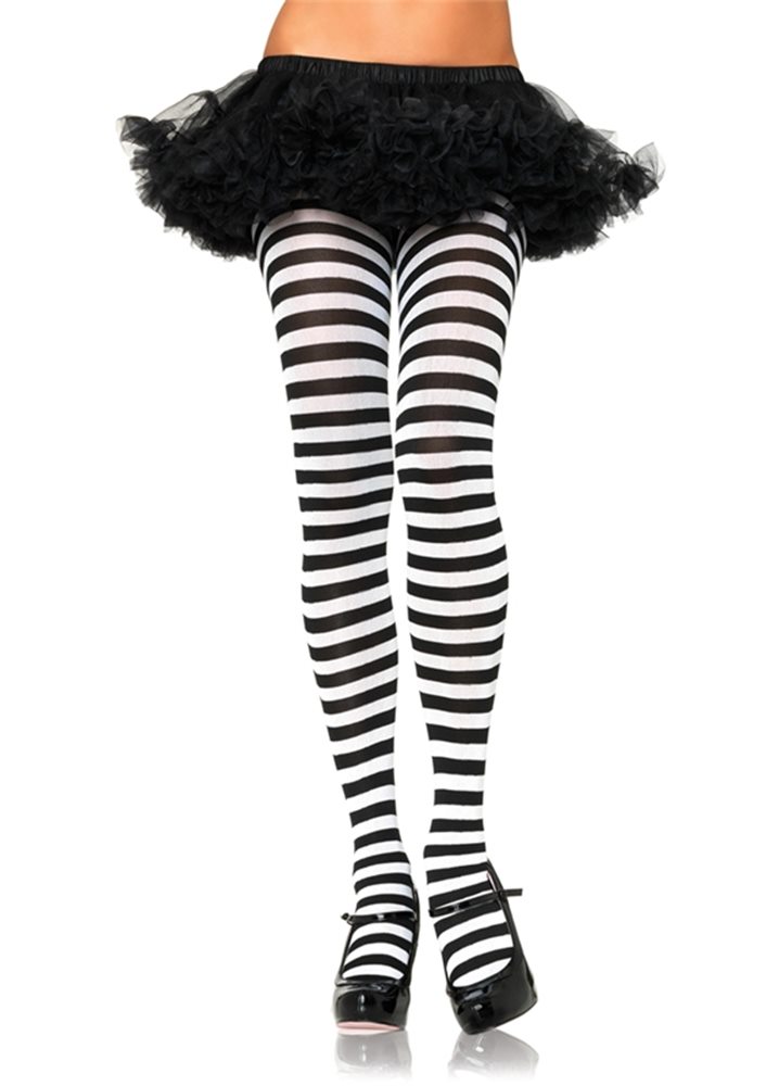 Picture of Black and White Striped Tights