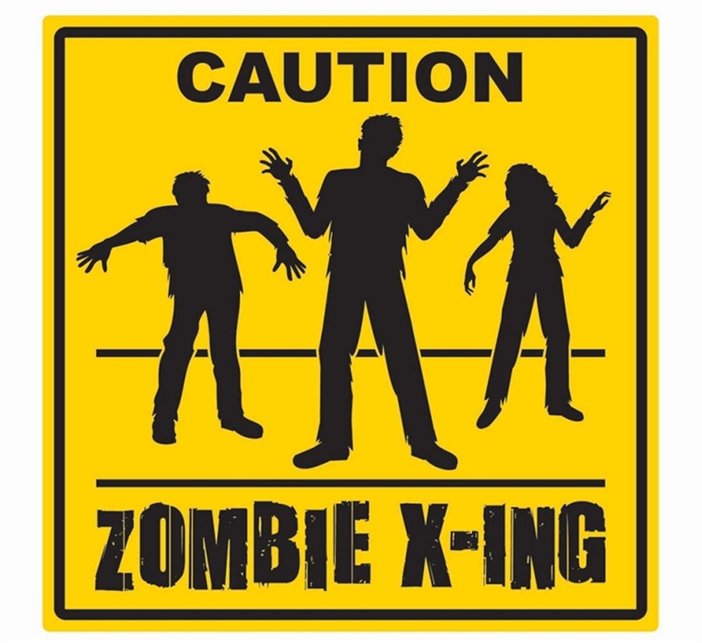 Picture of Caution Zombie Crossing Sign