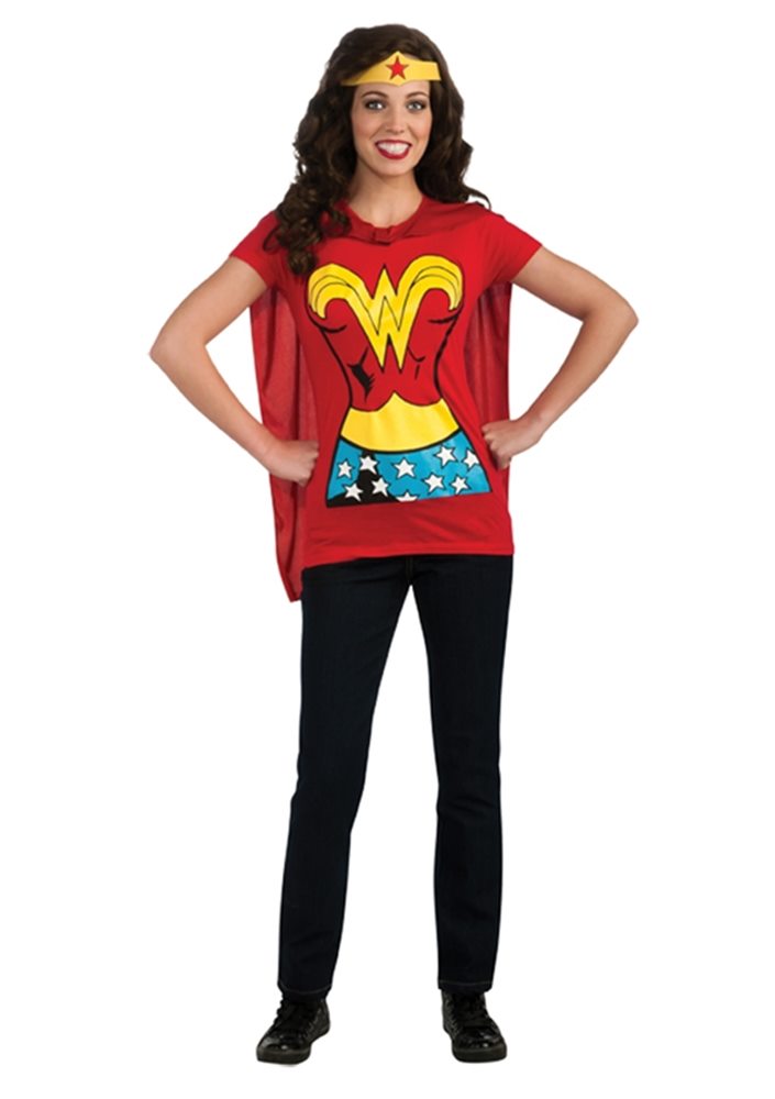 Picture of Wonder Woman Adult Costume T-Shirt With Cape