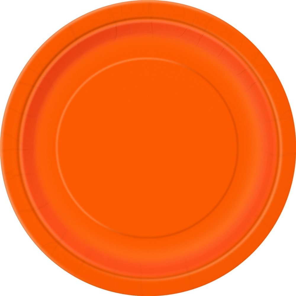 Picture of 7" Pumpkin Orange Round Plates