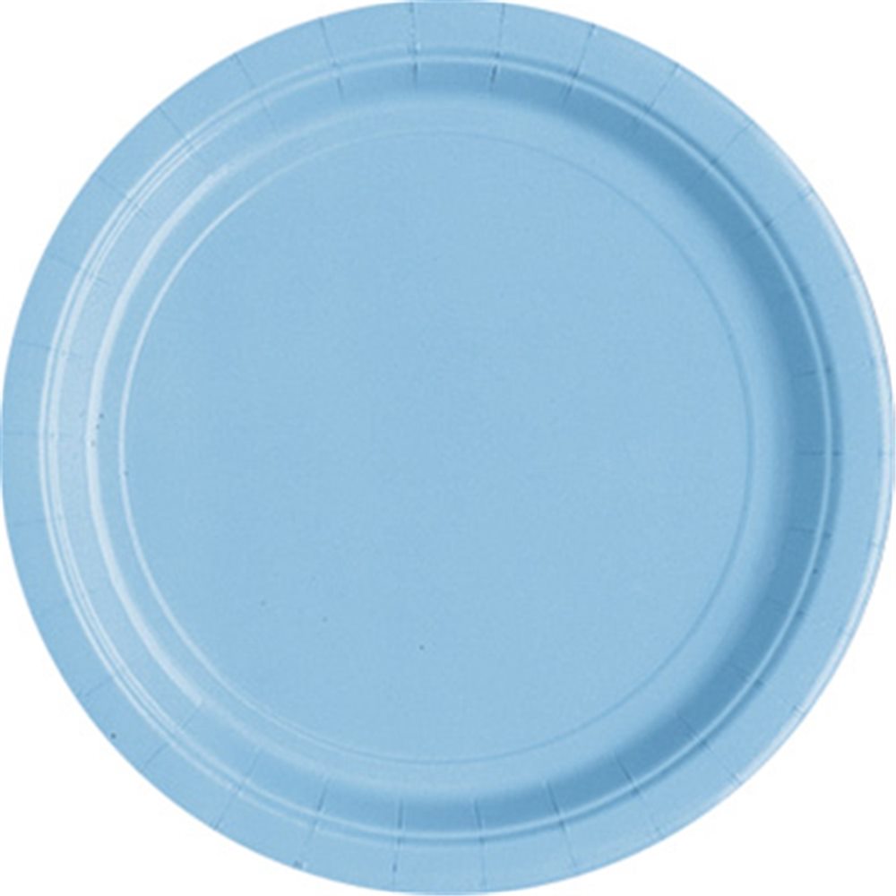 Picture of 7" Baby Blue Round Plates
