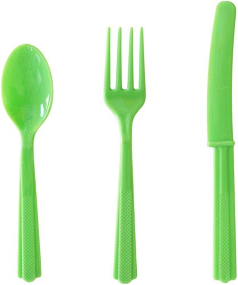 Picture of 24pk Lime Green Cutlery