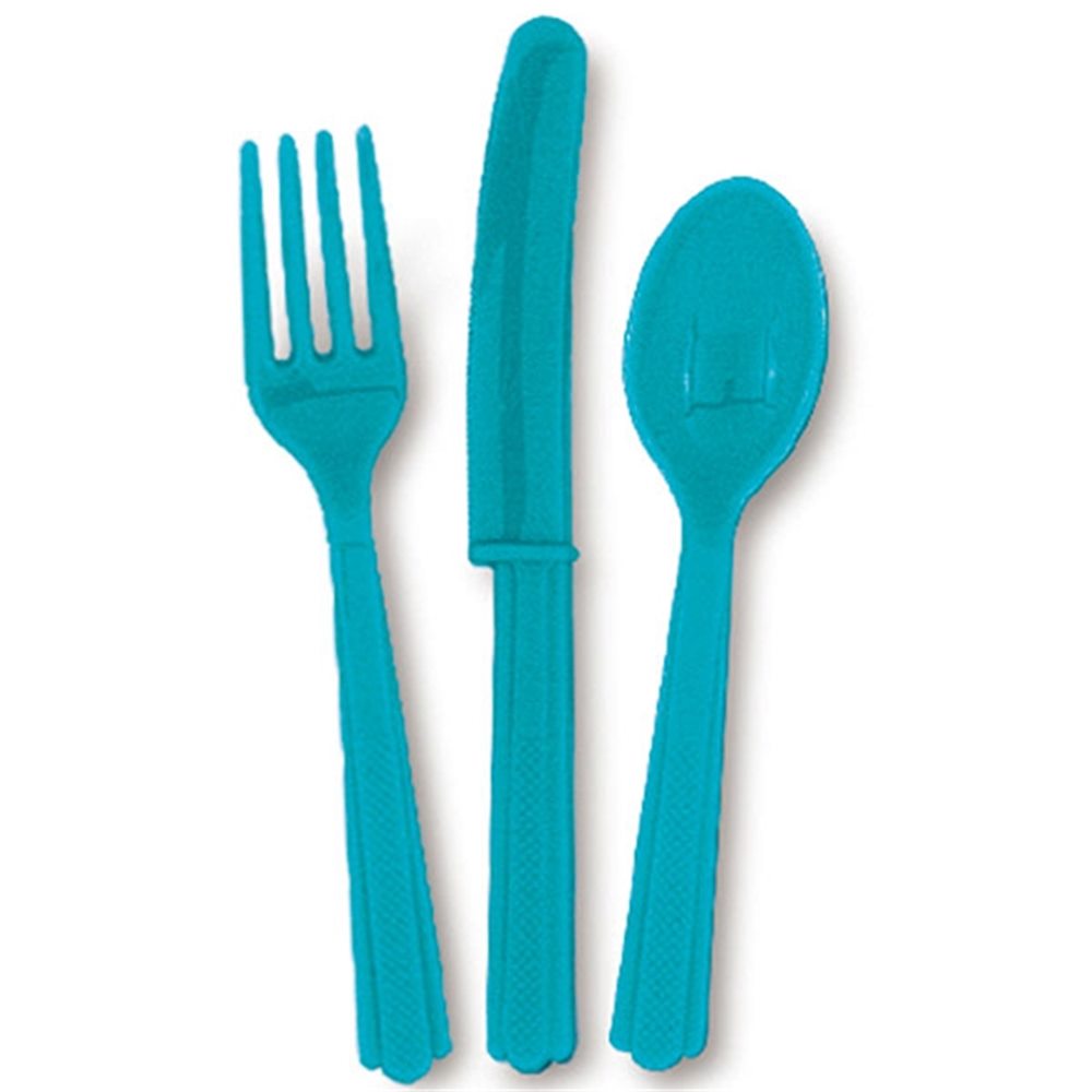 Picture of 24pk Caribbean Teal Cutlery