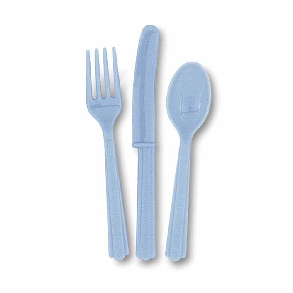 Picture of 24pk Baby Blue Cutlery