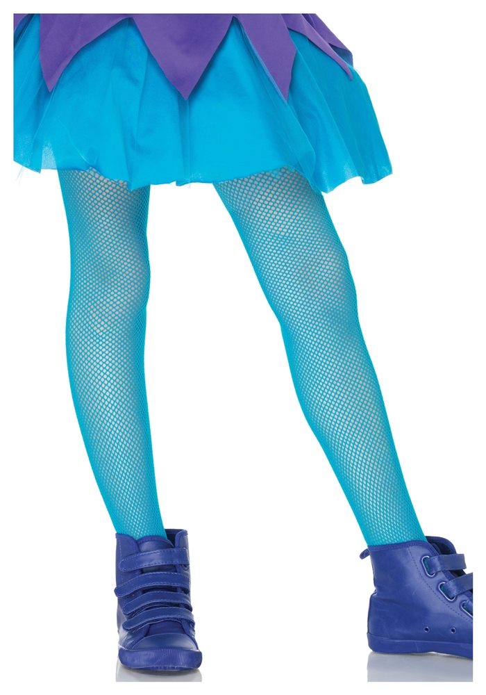 Picture of Neon Blue Child Fishnet Tights