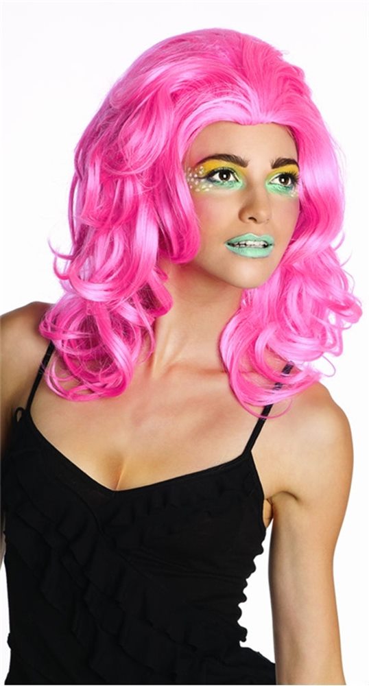 Picture of Neon Pink New Wave Wig