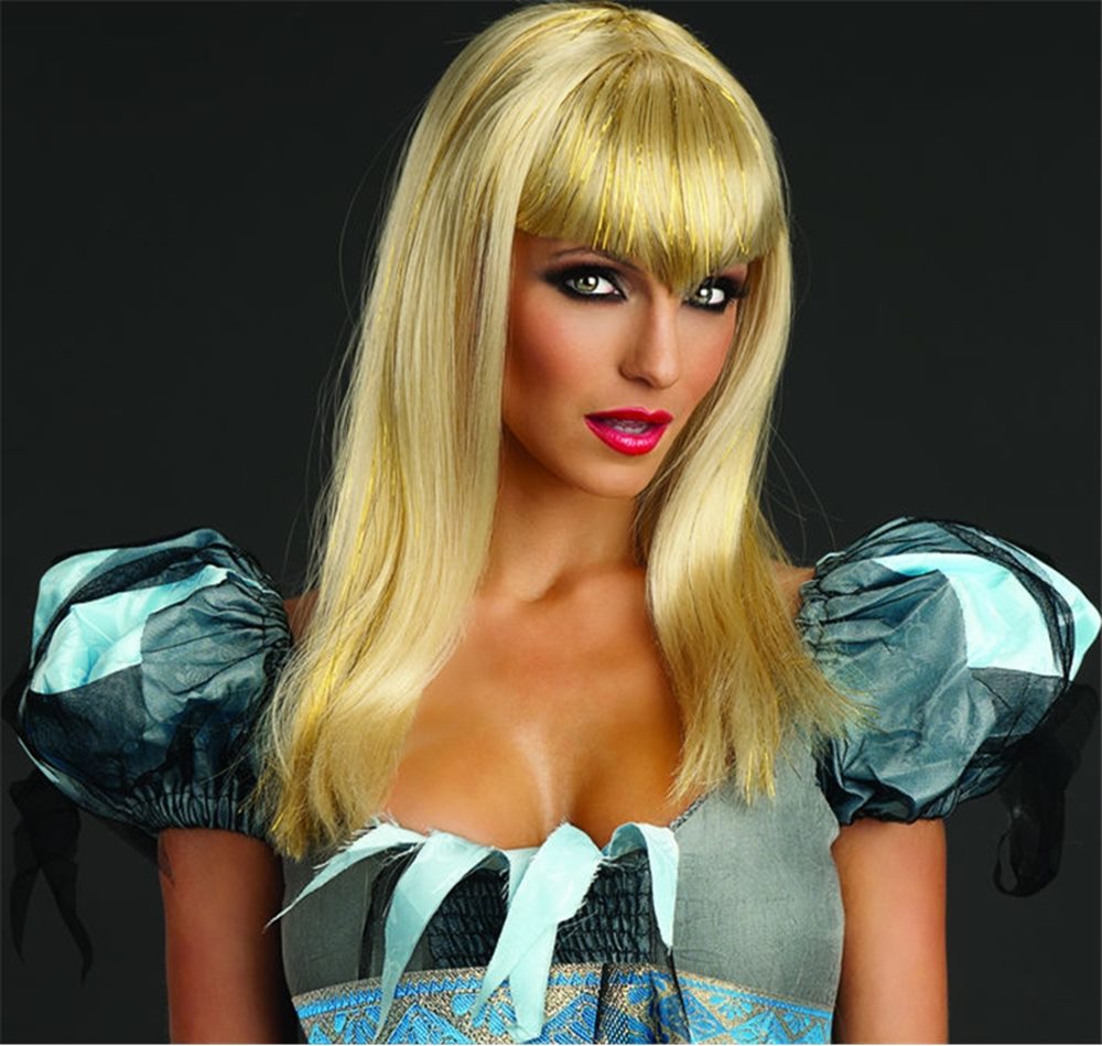 Picture of Blonde Glitter Vamp Wig