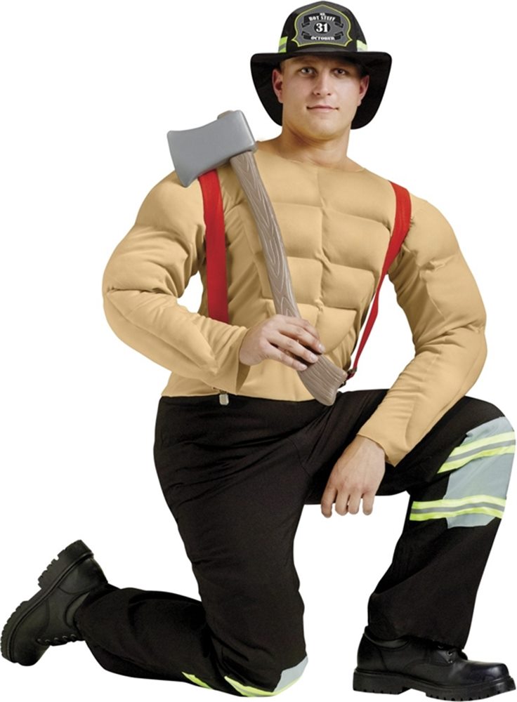 Picture of Sexy Calendar Fireman Muscle Adult Men Costume