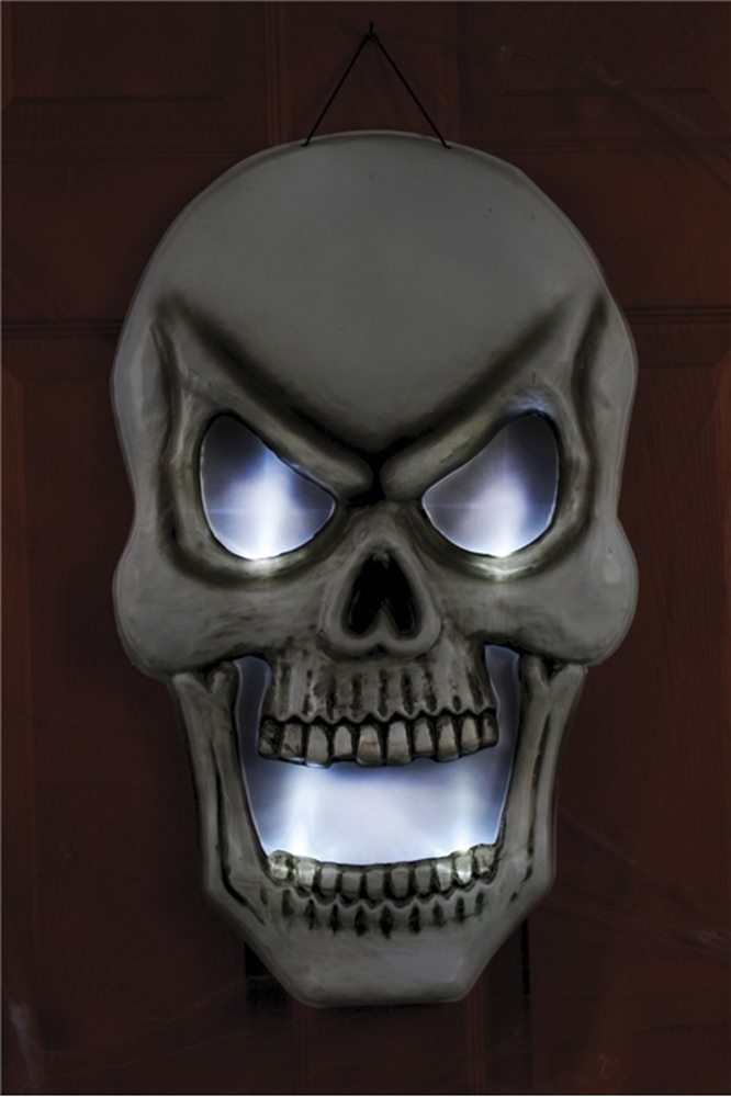 Picture of Light-up Skull Wall Door Decor 22in