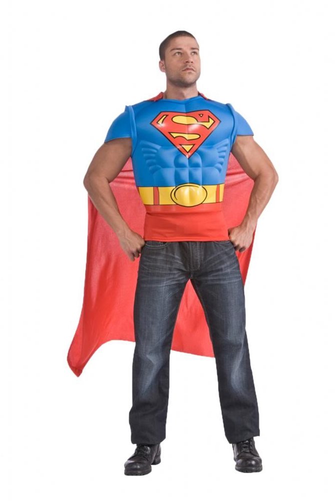 Picture of Superman Adult Mens Muscle Shirt & Cape
