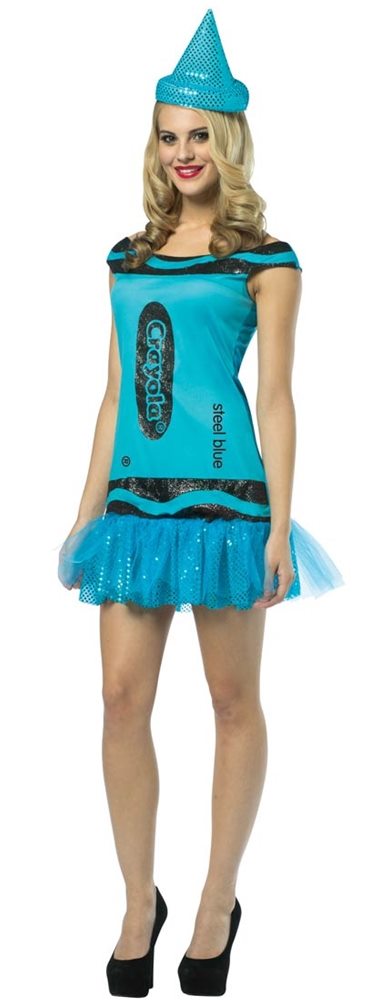 Picture of Crayola Crayon Blue Dress Adult Womens Costume