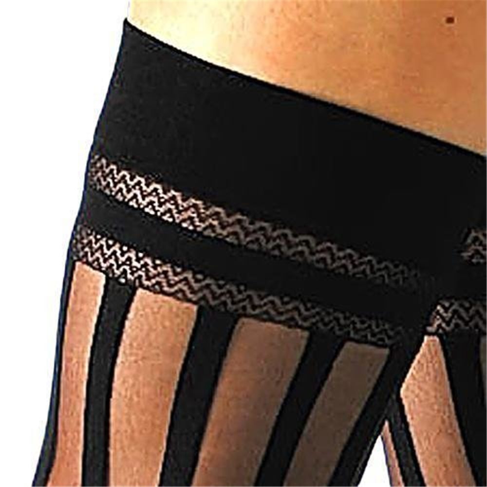 Picture of Striped Black Thigh Highs