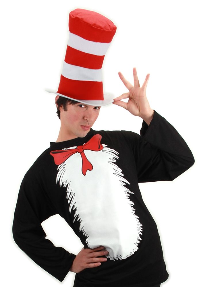 Picture of Dr. Seuss Cat In The Hat Adult T-Shirt Costume