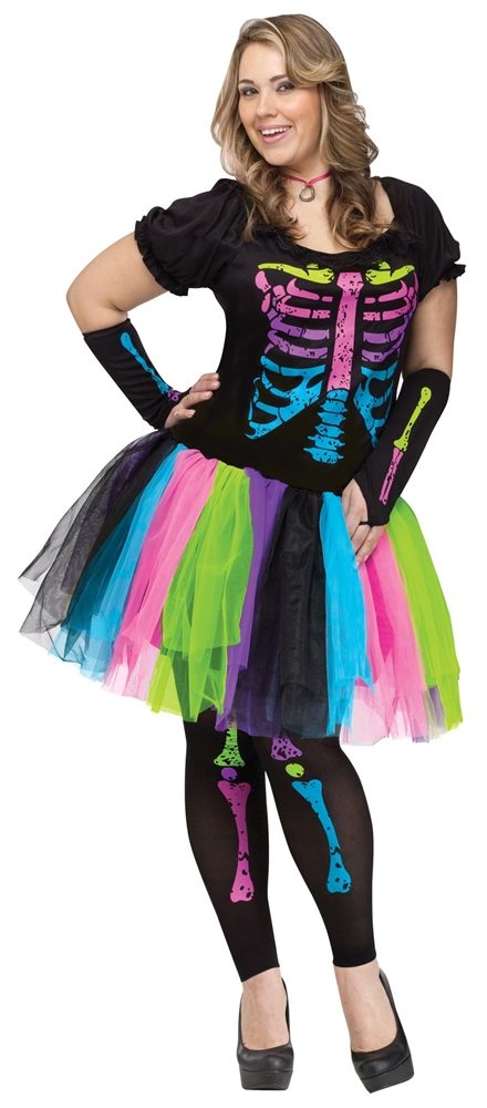 Picture of Funky Punk Bones Adult Womens Plus Size Costume