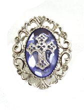 Picture of Purple Stone Gothic Cross Ring