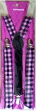Picture of Black and Pink Checkers Suspenders