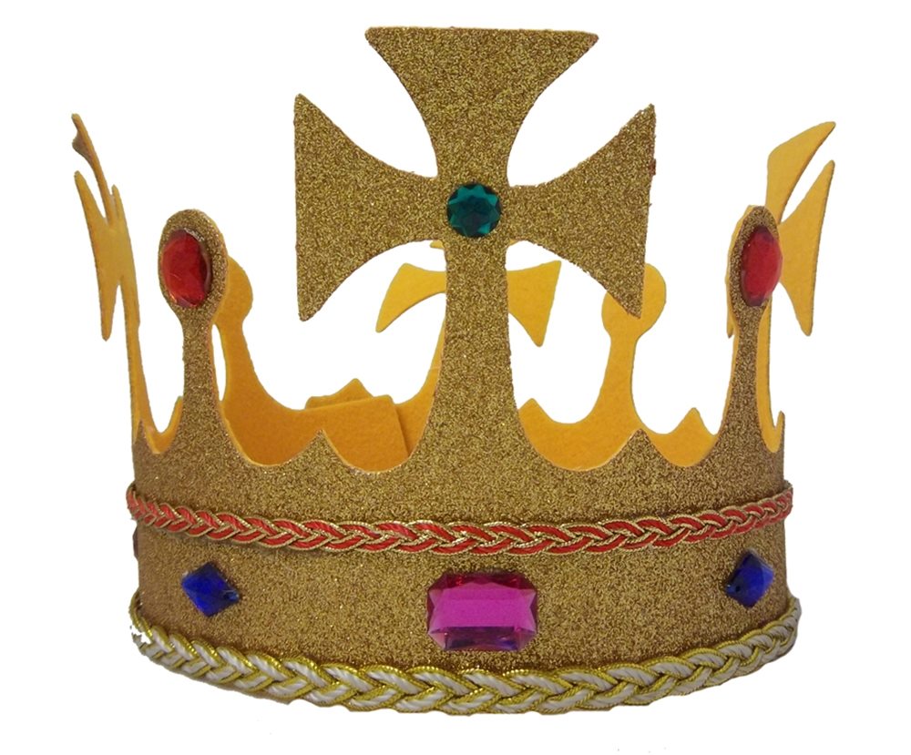 Picture of Gold Glitter Jeweled King's Crown
