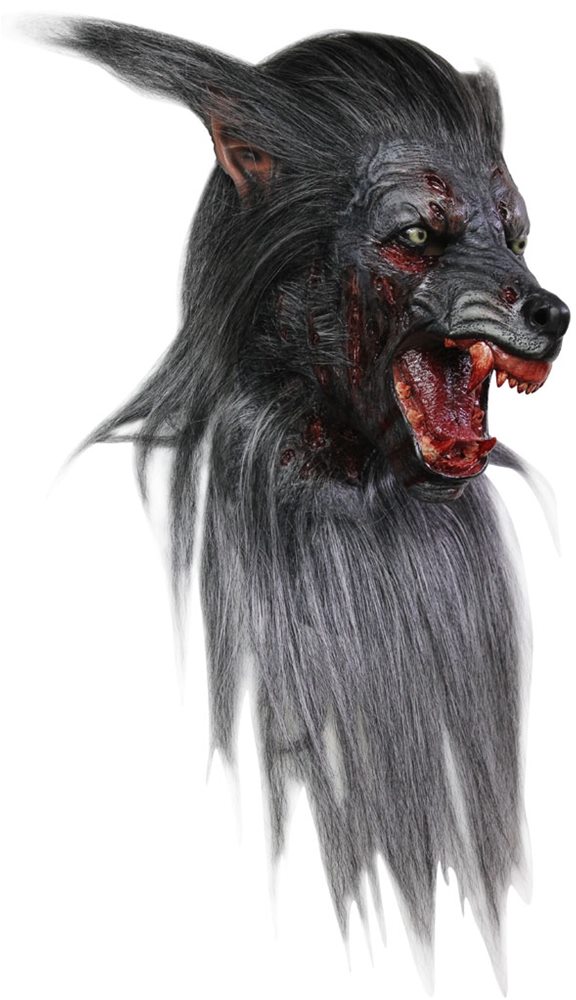 Picture of Black Wolf Deluxe Overhead Latex Mask