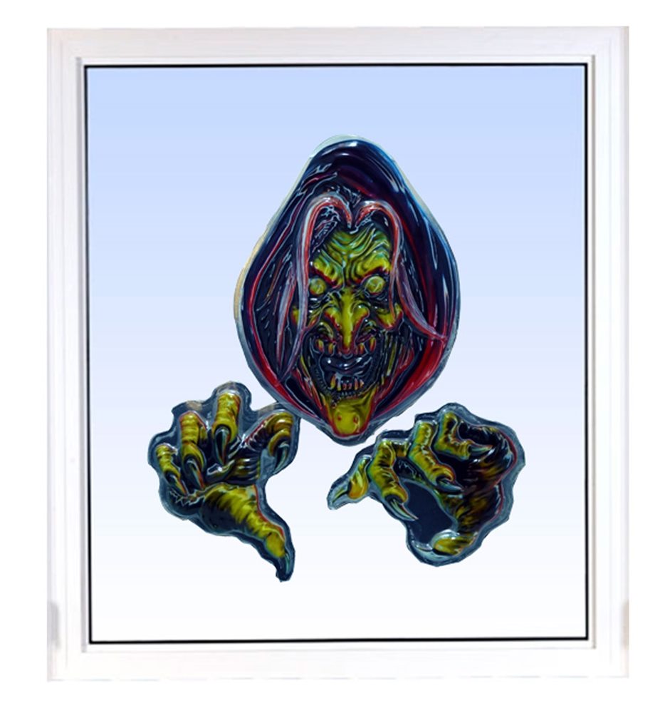 Picture of Witch Window Molded Sticker