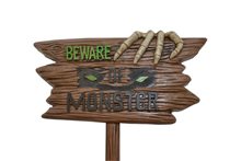 Picture of Beware of Monster Evil Lawn Sign