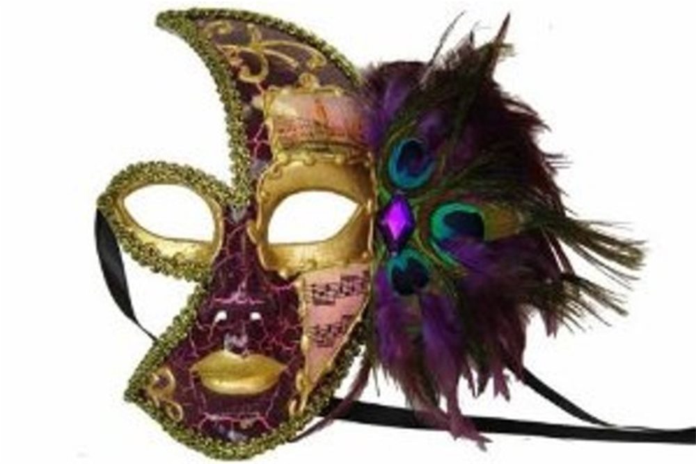 Picture of Venetian Side Feather Mask 