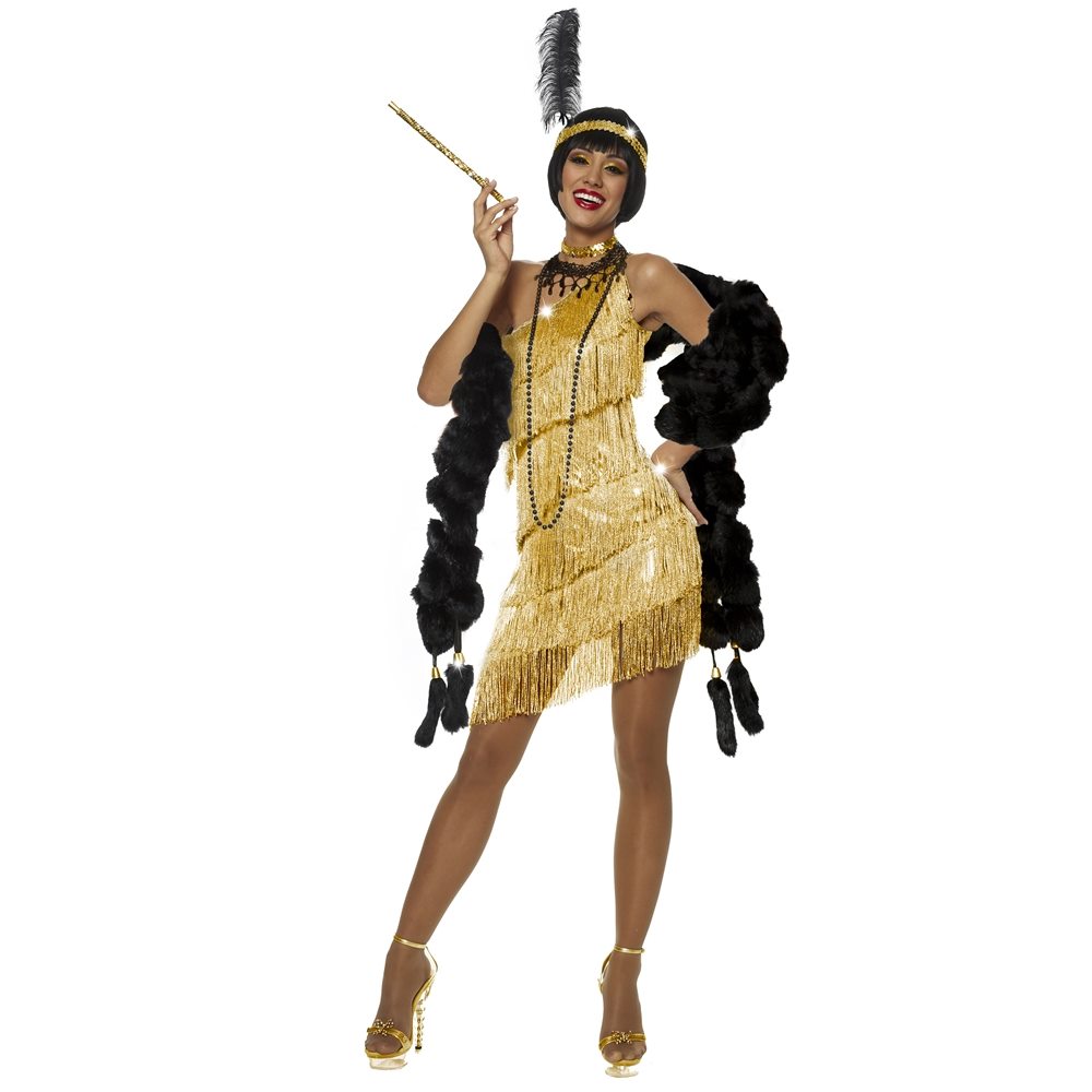 Picture of Gold Dazzling Flapper Dress Adult Womens Costume