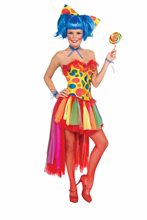Picture of Pippi Polka Dot Clown Adult Womens Corset